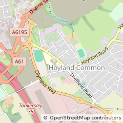 Map of Barnsley, South Yorkshire