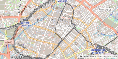 Map of Manchester, Greater Manchester