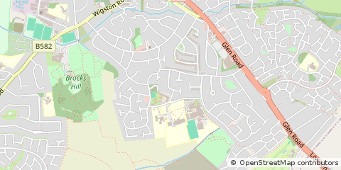 Map of Oadby, Leicestershire