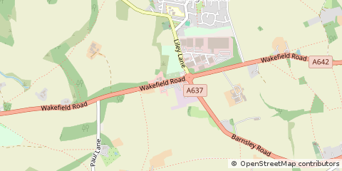 Map of Wakefield, West Yorkshire