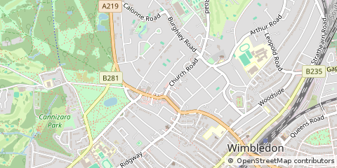 Map of Wimbledon