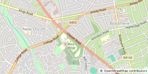 Map of Sutton Coldfield, West Midlnds