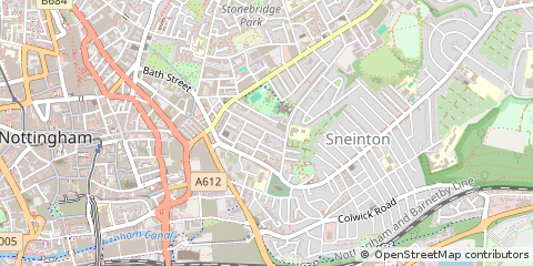 Map of Nottingham, Nottinghamshire