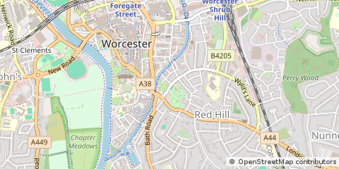 Map of Worcester