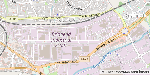 Map of Bridgend