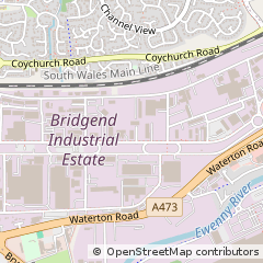 Map of Bridgend