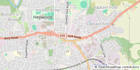 Map of Heywood, Greater Manchester