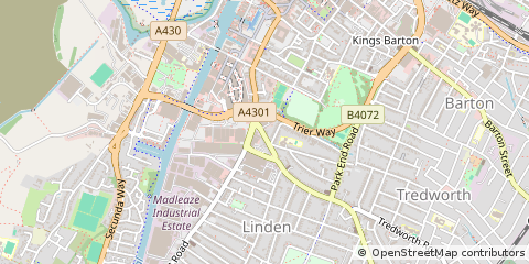 Map of Gloucester, Gloucestershire