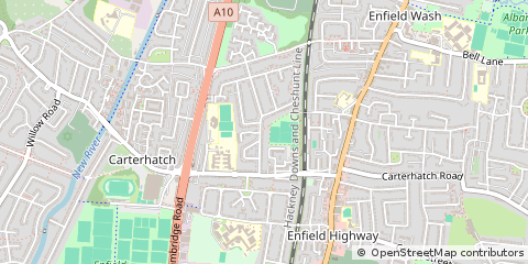 Map of Enfield, Middlesex
