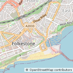 Map of Folkestone, Kent