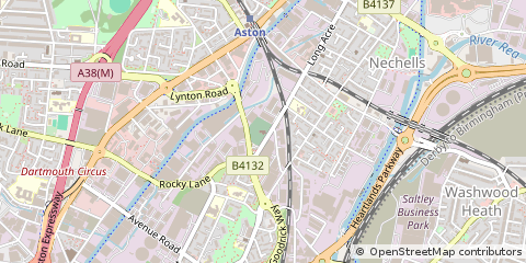 Map of Birmingham, West Midlands