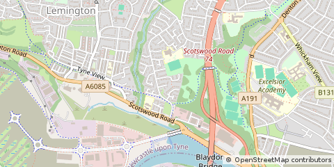 Map of Newcastle Upon Tyne, Tyne and Wear