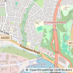 Map of Newcastle Upon Tyne, Tyne and Wear