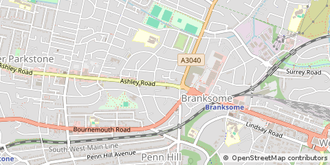Map of Poole, Dorset