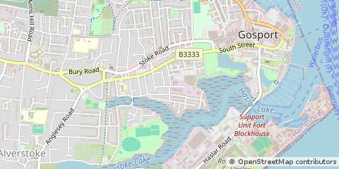 Map of Gosport, Hants