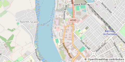 Map of Barrow-in-Furness, Cumbria