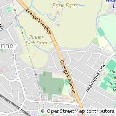 Map of Pinner, Middlesex