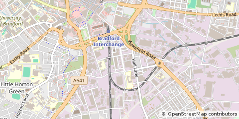 Map of Bradford, West Yorkshire