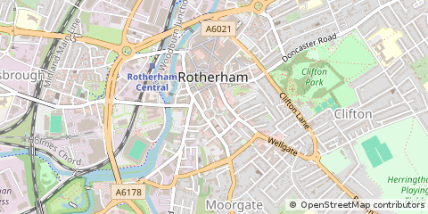 Map of Rotherham