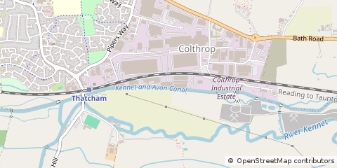 Map of Thatcham, Berkshire