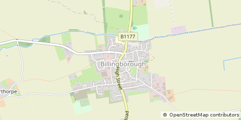 Map of Sleaford, Lincolnshire