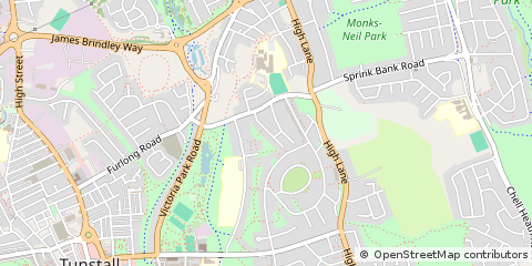 Map of Stoke on Trent, Staffs