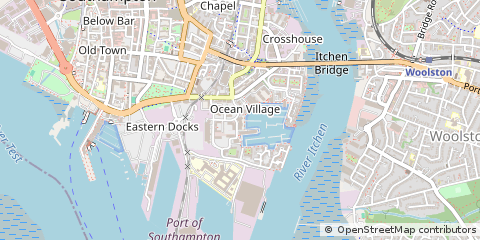 Map of Southampton, Hampshire