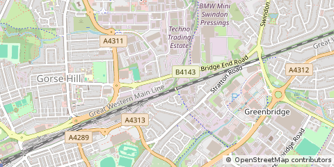 Map of Swindon