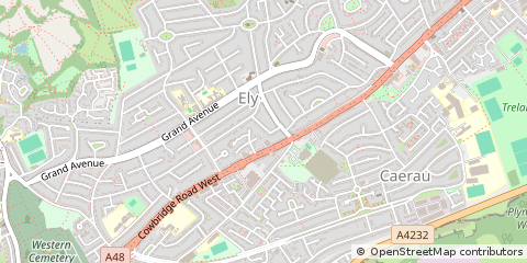 Map of Cardiff