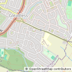 Map of Sheffield, South Yorkshire