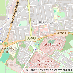 Map of Farnborough, Hampshire