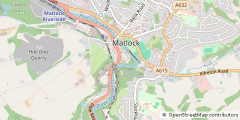 Map of Matlock, Derbyshire