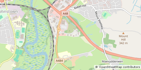 Map of Carmarthen
