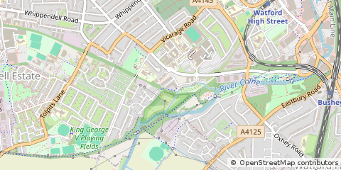 Map of Watford, Hertfordshire