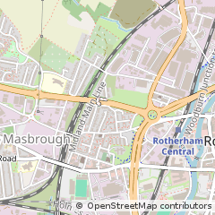 Map of Rotherham, South Yorkshire
