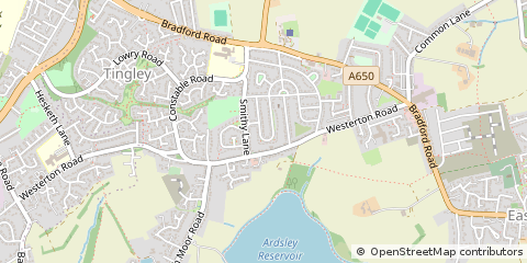 Map of Wakefield, West Yorkshire
