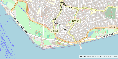 Map of Southsea, Hampshire