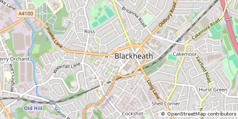 Map of Rowley Regis, West Midlands
