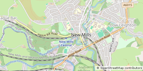Map of High Peak, Derbyshire