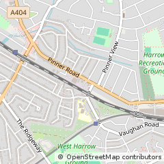 Map of North Harrow, Middlesex