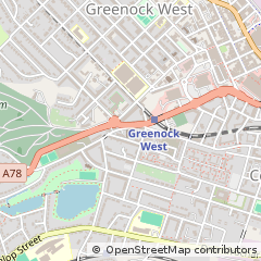 Map of Greenock, Renfrewshire