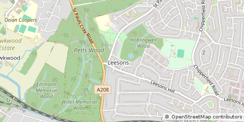 Map of Chislehurst, Kent