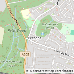 Map of Chislehurst, Kent