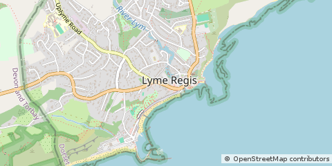 Map of Lyme Regis, East Sussex