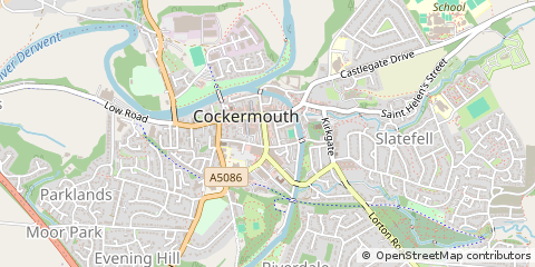 Map of Cockermouth, Cumbria