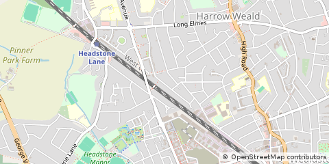 Map of Harrow, Middlesex