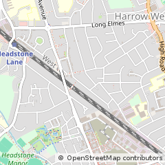 Map of Harrow, Middlesex