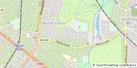Map of Sutton Coldfield