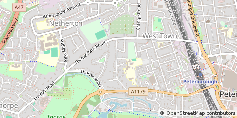 Map of Peterborough, Cambridgeshire