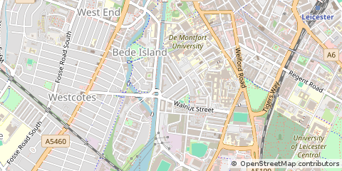Map of Leicester, Leicestershire
